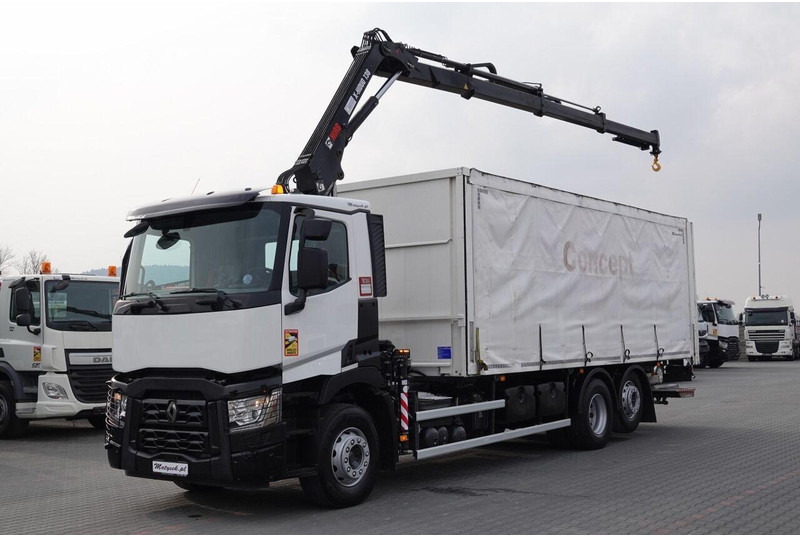 Renault C 380 / 6x2 / SKRZYNIOWY / HDS HIAB 138 B-3 WYSÓW 10,5 M / ROTAT - Curtainsider truck: picture 2 Renault C 380 / 6x2 / SKRZYNIOWY / HDS HIAB 138 B-3 WYSÓW 10,5 M / ROTAT - Curtainsider truck: picture 2