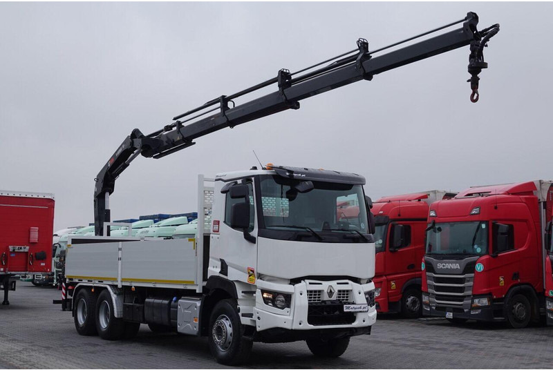 Renault C 380 / 6x4 / SKRZYNIOWY 6,6 m / + HDS HIAB 188 x-hiduo wysów: 1 - Dropside/ Flatbed truck, Crane truck: picture 1 Renault C 380 / 6x4 / SKRZYNIOWY 6,6 m / + HDS HIAB 188 x-hiduo wysów: 1 - Dropside/ Flatbed truck, Crane truck: picture 1