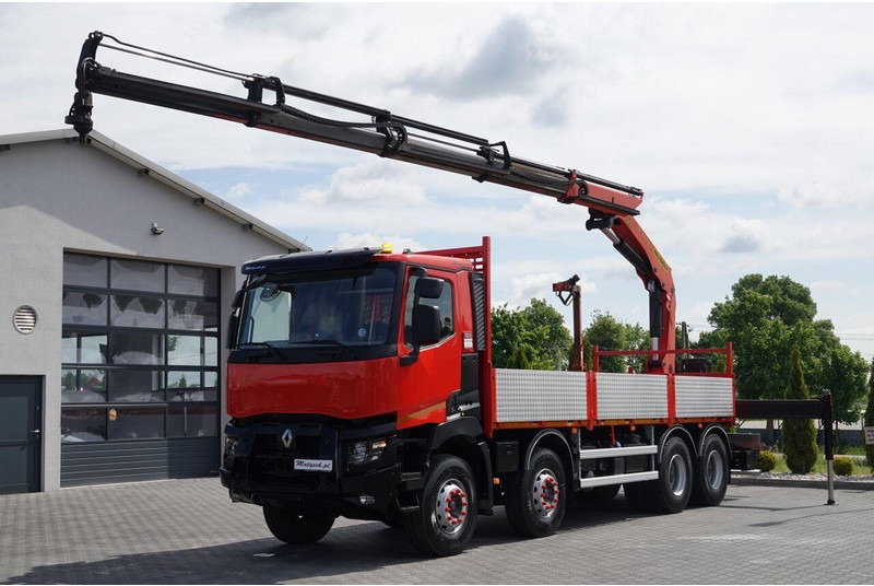 Renault C 430 / 8x4 / SKRZYNIOWY 7 M + HDS PALFINGER PK 24001-K C / WYSÓ - Dropside/ Flatbed truck, Crane truck: picture 1 Renault C 430 / 8x4 / SKRZYNIOWY 7 M + HDS PALFINGER PK 24001-K C / WYSÓ - Dropside/ Flatbed truck, Crane truck: picture 1
