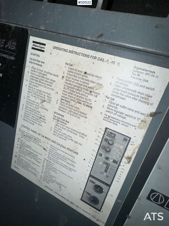 Construction machinery Atlas Copco GA7: picture 6