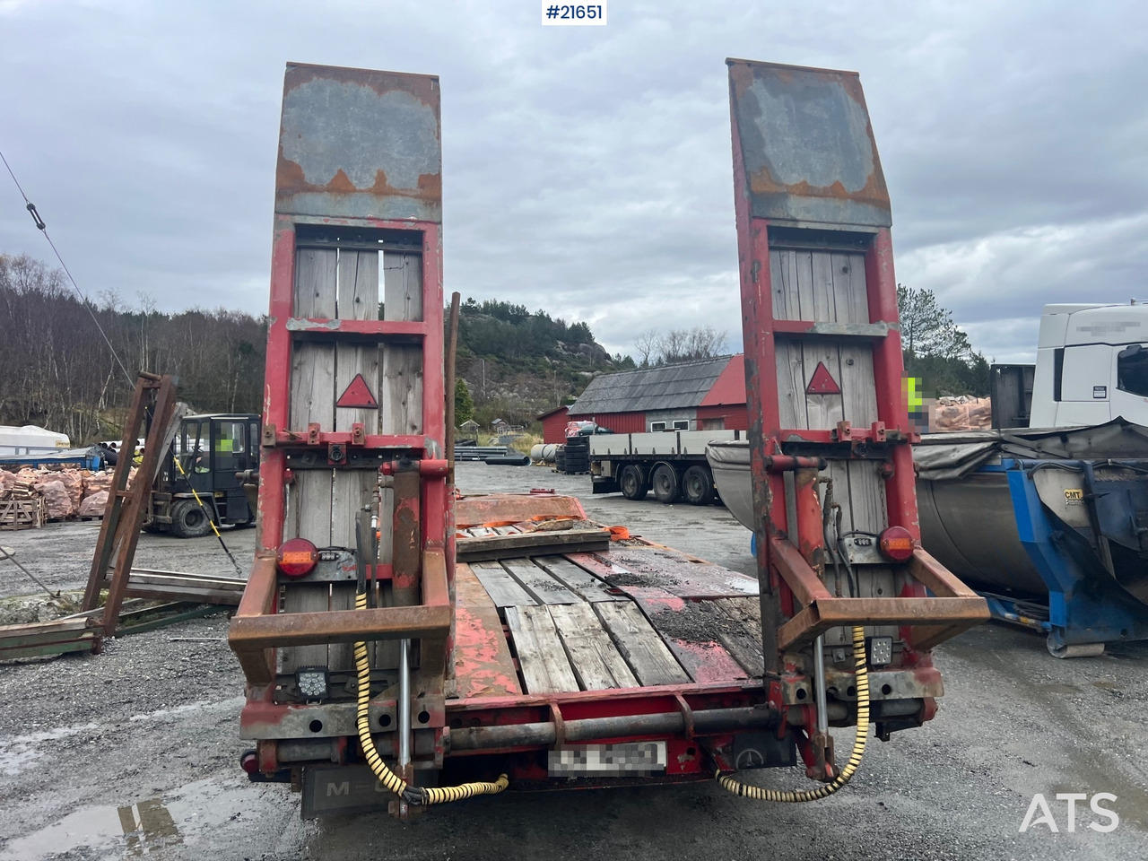 Damm 3 akslet maskinhenger m/ hydrauliske kjørebroer - Autotransporter trailer: picture 3 Damm 3 akslet maskinhenger m/ hydrauliske kjørebroer - Autotransporter trailer: picture 3