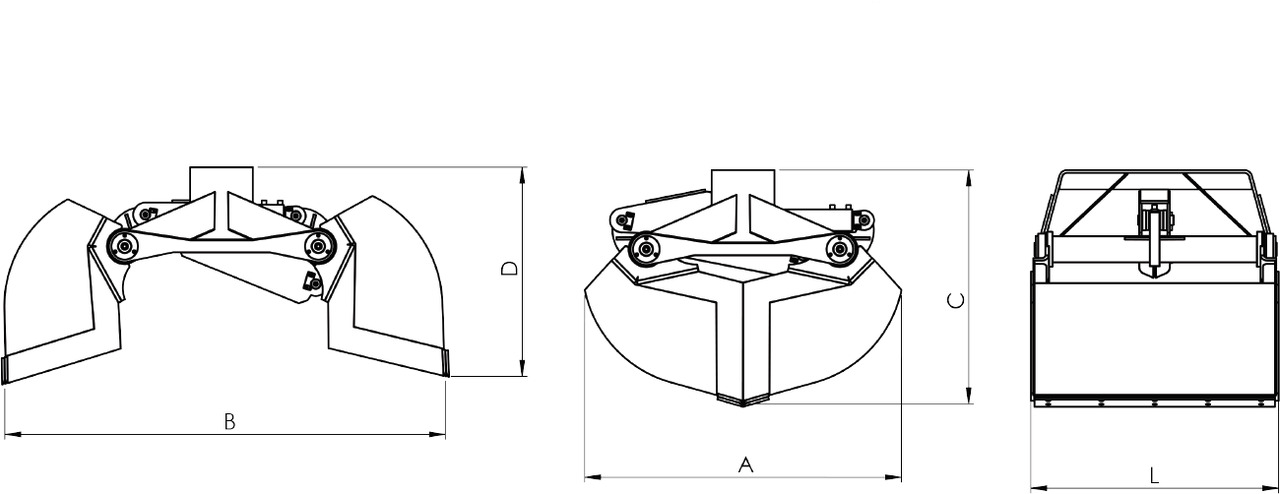 Clamshell bucket for digging BV-M 400 - Clamshell bucket for Loader crane: picture 3 Clamshell bucket for digging BV-M 400 - Clamshell bucket for Loader crane: picture 3