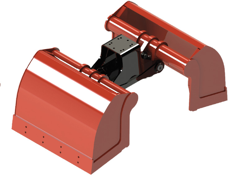 Clamshell bucket with sidewalls BV-L 400 - Clamshell bucket for Loader crane: picture 1 Clamshell bucket with sidewalls BV-L 400 - Clamshell bucket for Loader crane: picture 1
