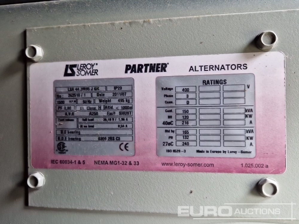 Generator set 2011 Atlas Copco QAS 150: picture 13