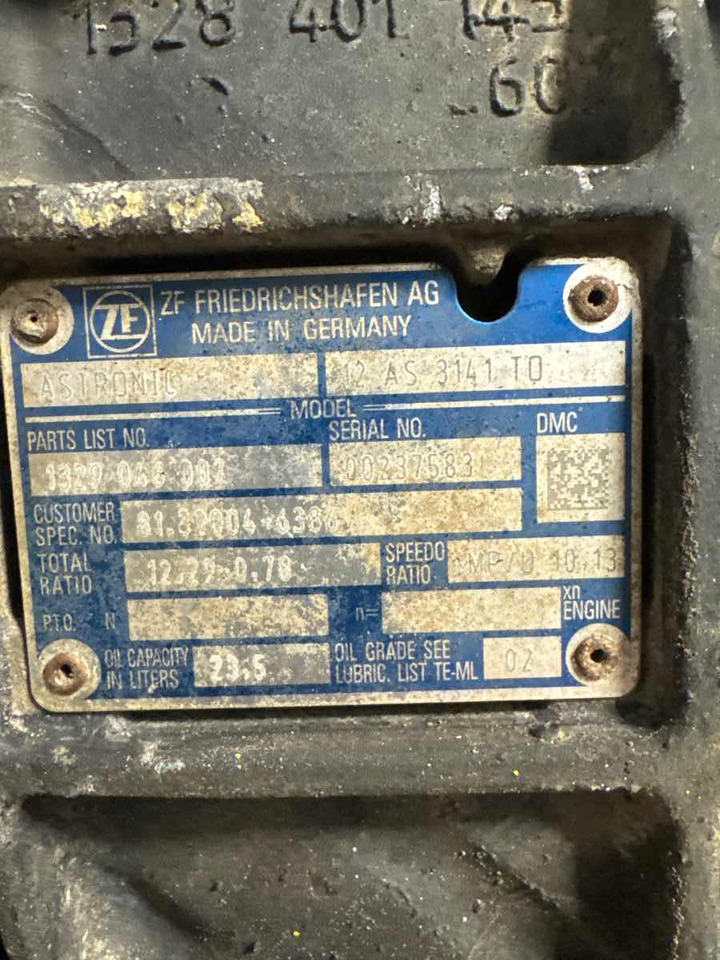 MAN GEARBOX 12AS3141 TO IT3 // 81.32004-6386 - Gearbox for Truck: picture 3 MAN GEARBOX 12AS3141 TO IT3 // 81.32004-6386 - Gearbox for Truck: picture 3