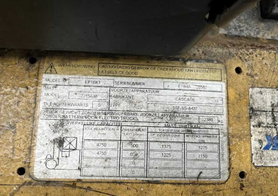 CAT Lift Trucks EP16KT - Electric forklift: picture 5 CAT Lift Trucks EP16KT - Electric forklift: picture 5