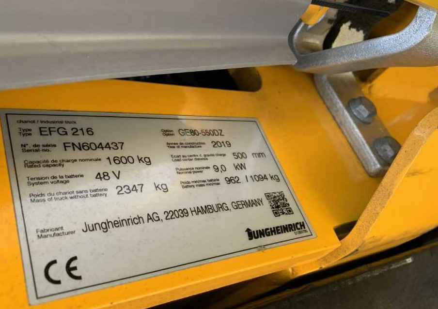 Jungheinrich EFG216 - Electric forklift: picture 4 Jungheinrich EFG216 - Electric forklift: picture 4