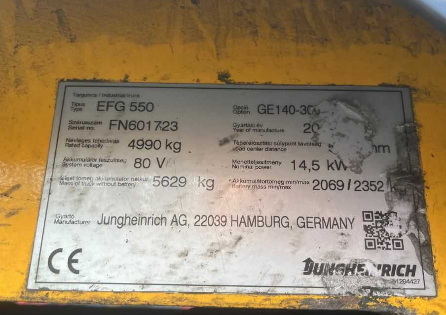 Jungheinrich EFG550 - Electric forklift: picture 5 Jungheinrich EFG550 - Electric forklift: picture 5