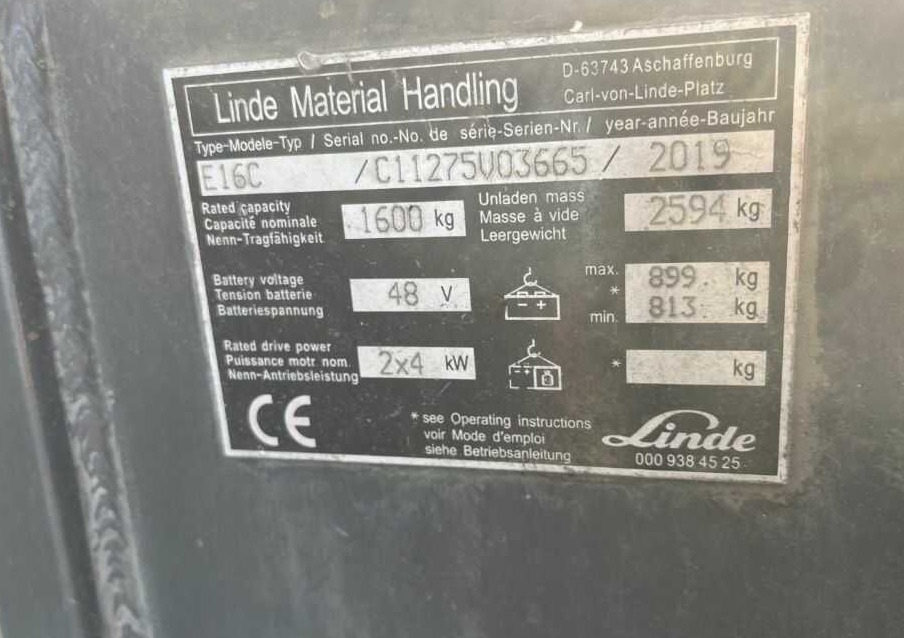 Linde E16C - Electric forklift: picture 4 Linde E16C - Electric forklift: picture 4