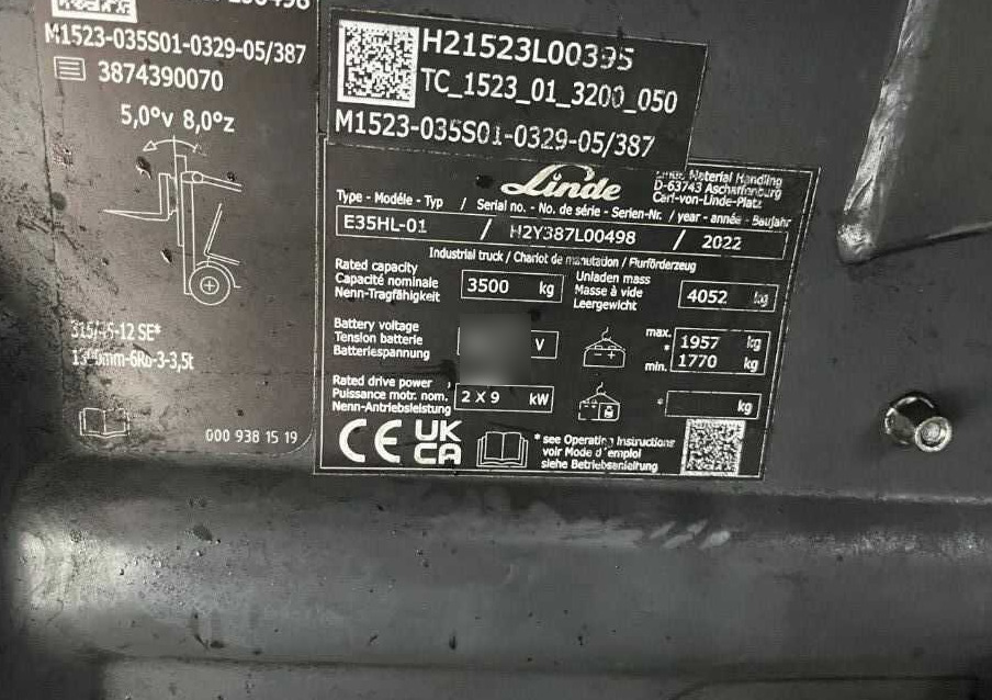 Linde E35HL-02 - Electric forklift: picture 4 Linde E35HL-02 - Electric forklift: picture 4