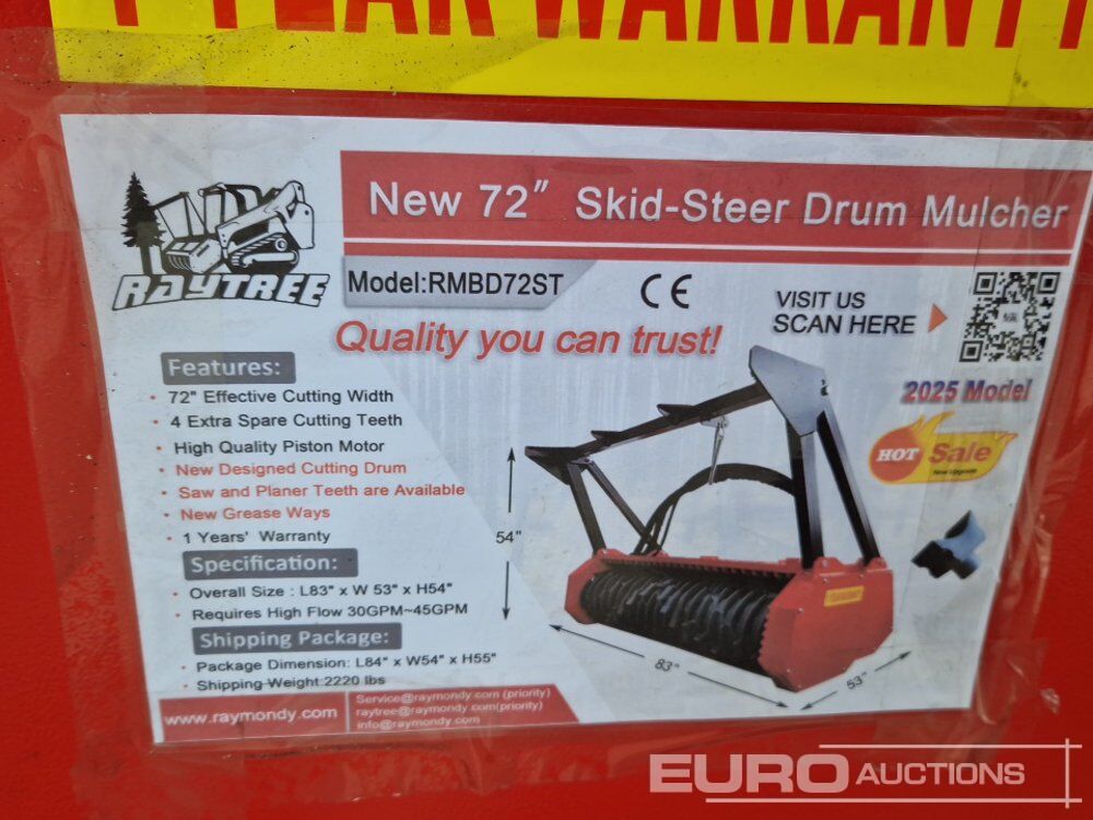 Unused 2026 Raytree RMBD72ST - Attachment for Excavator: picture 1 Unused 2026 Raytree RMBD72ST - Attachment for Excavator: picture 1