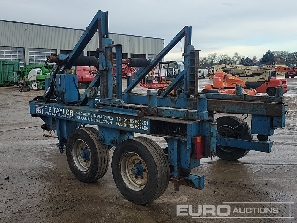 Single Axle Hydraulic Cable Reel Trailer, 1 Cylinder Engine - Farm trailer: picture 3 Single Axle Hydraulic Cable Reel Trailer, 1 Cylinder Engine - Farm trailer: picture 3