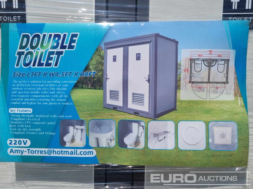 Unused 2025 220V Double Toilet Block (Cannot Be Reconsigned) - Shipping container: picture 1 Unused 2025 220V Double Toilet Block (Cannot Be Reconsigned) - Shipping container: picture 1