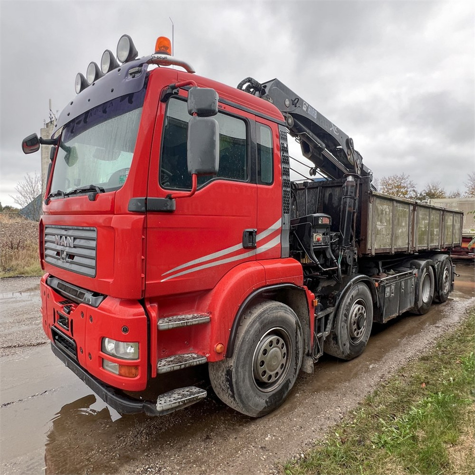 Tipper, Crane truck MAN TGA 8x4 Hydrodrive: picture 7