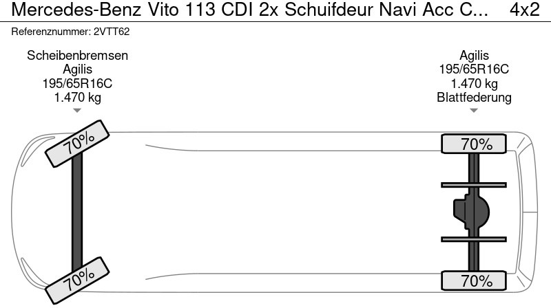 Small van Mercedes-Benz Vito 113 CDI 2x Schuifdeur Navi Acc Cruise 1e Eigenaar Origi NL: picture 15