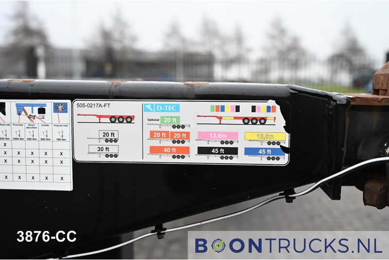 Container transporter/ Swap body semi-trailer D-Tec FLEXITRAILER LS | 2x20-30-40-45ft HC * 2x LIFT AXLE * BPW / DISC * 2x EXTENDABLE: picture 13 Container transporter/ Swap body semi-trailer D-Tec FLEXITRAILER LS | 2x20-30-40-45ft HC * 2x LIFT AXLE * BPW / DISC * 2x EXTENDABLE: picture 13