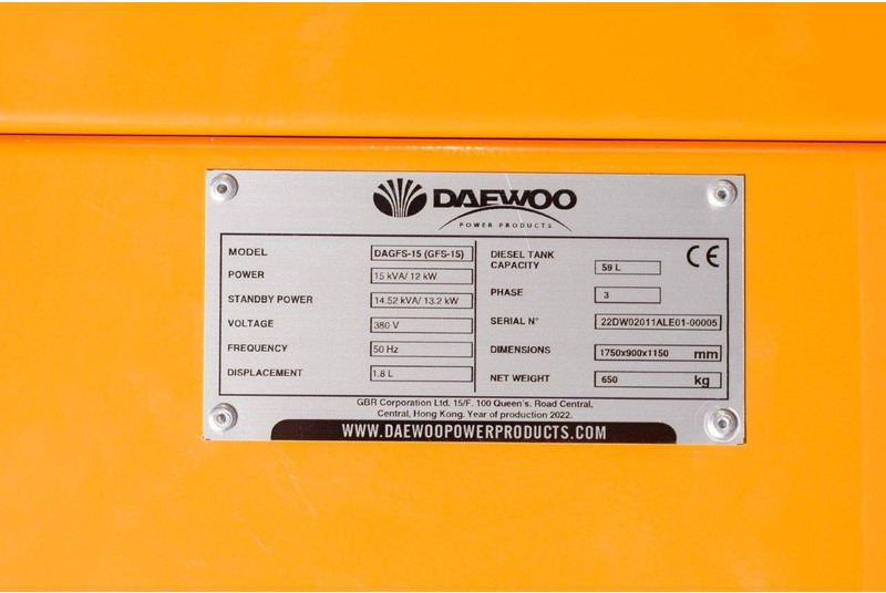Daewoo DAGFS-15 - Generator set: picture 4 Daewoo DAGFS-15 - Generator set: picture 4