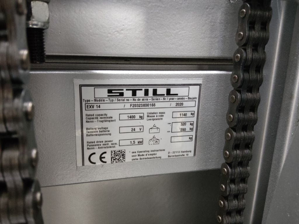 Still EXV14/BATT.NEU - Stacker: picture 5 Still EXV14/BATT.NEU - Stacker: picture 5
