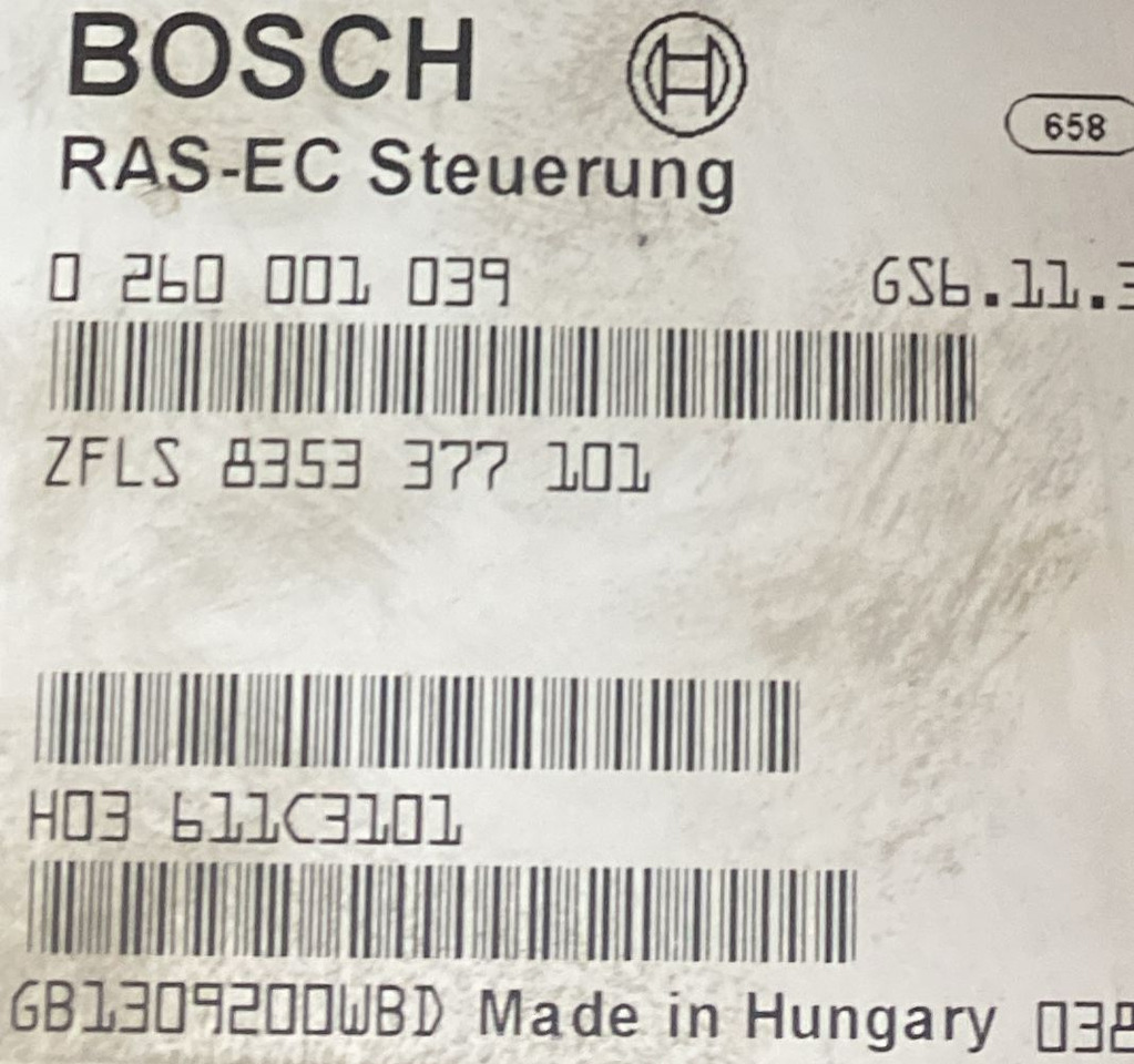 BOSCH MAN RAS-EC 0260001039 - ECU: picture 3 BOSCH MAN RAS-EC 0260001039 - ECU: picture 3