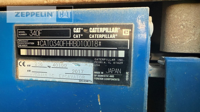 Cat 340F - Crawler excavator: picture 5 Cat 340F - Crawler excavator: picture 5